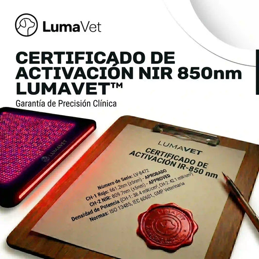 Certificado de Activación NIR 850nm LumaVet™