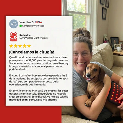 LumaVet™ Dispositivo de Luz Roja para IVDD y Artrosis